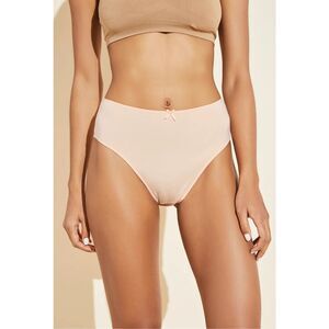 Eberjey NWT Pima Stretch Cotton High Waist Brief Panty Buff S/M